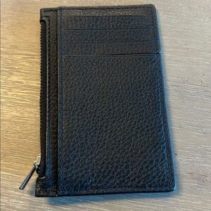 Coach Black‎ Textured Leather Card Case